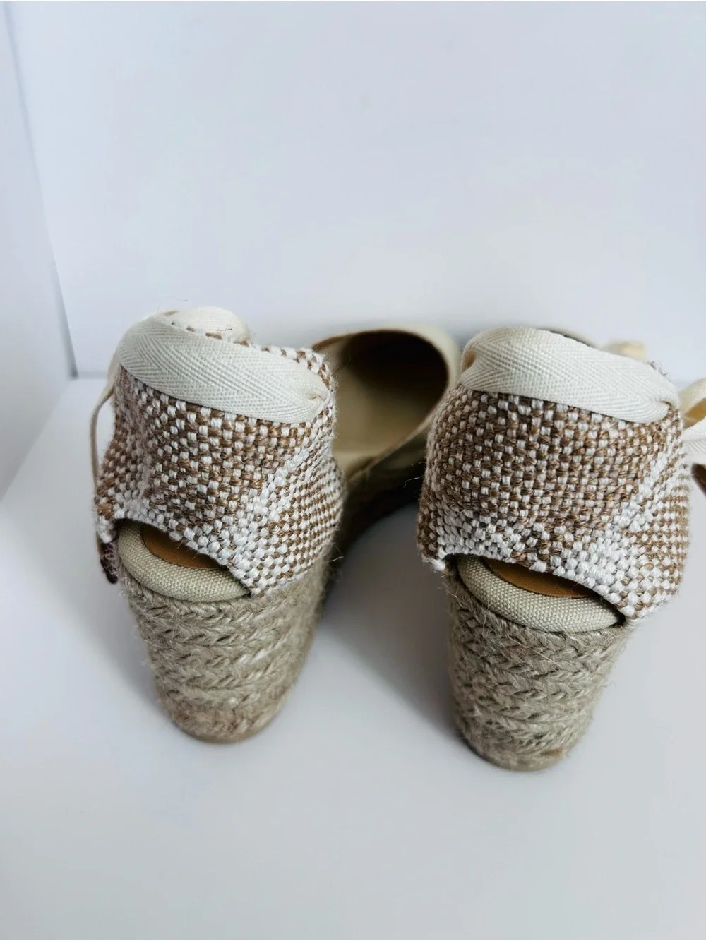 Castaner Carina Ankle Tie Espadrille Wedge Pumps